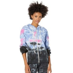 tie dye zip hoodie
